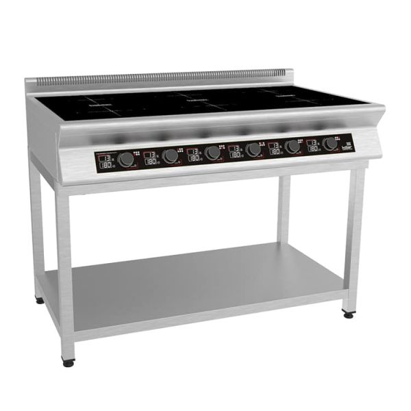 Плита индукционная на открытой подставке 6 конфорок I7-6S