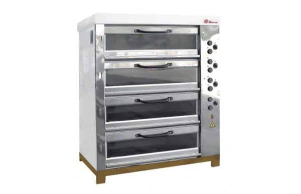 Хлебопекарная ярусная печь ХПЭ-750/4С (нержавеющая облицовка, стеклянные дверки).