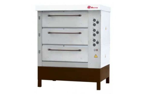 Хлебопекарная ярусная печь ХПЭ-750/3 (нержавеющие облицовка и дверки).